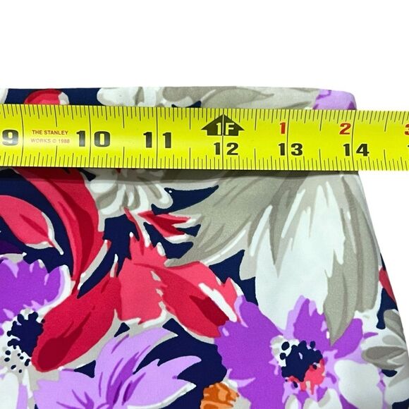 J McLaughlin Halle Reversible Scuba Skirt Sz XS Floral Preppy Resort Bloomcore - Picture 7 of 9